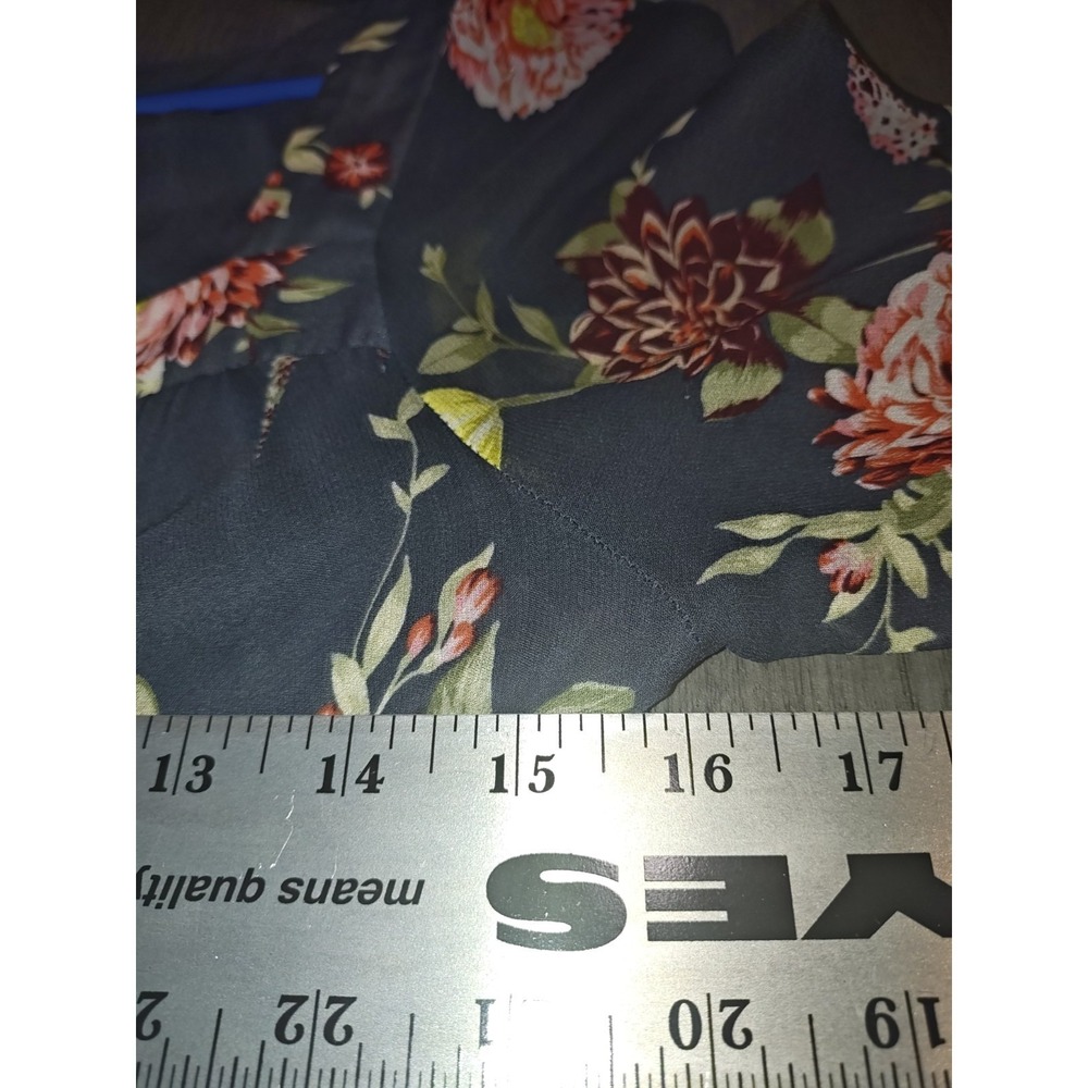 Anthropologie Floral Boho Tiered Midi Dress Cottagecore Long Sleeve Small - Picture 14 of 14
